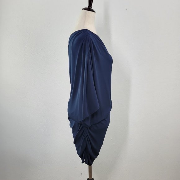 HAUTE HIPPIE  one shoulder mini dress Sz M - Picture 6 of 8